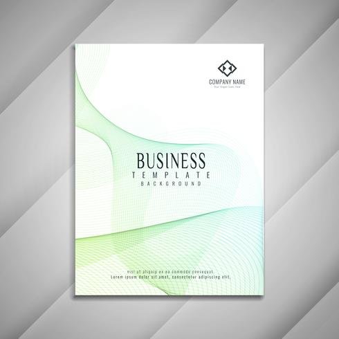 Abstract wavy business brochure template design vector