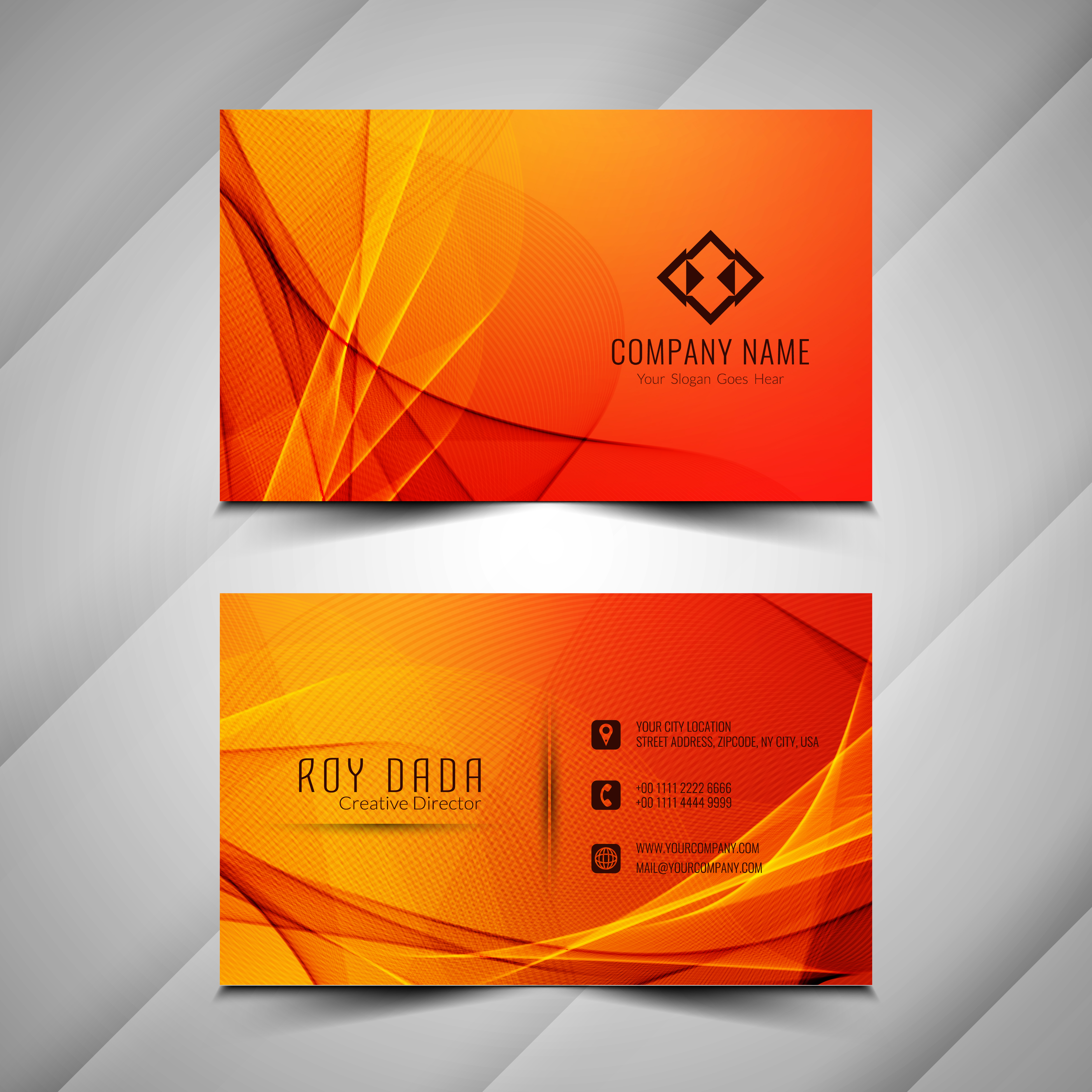 Abstract Colorful Wavy Business Card Stylish Template Vector Art At Vecteezy Abstract Colorful Wavy Business Card Stylish Template Vector Art At Vecteezy