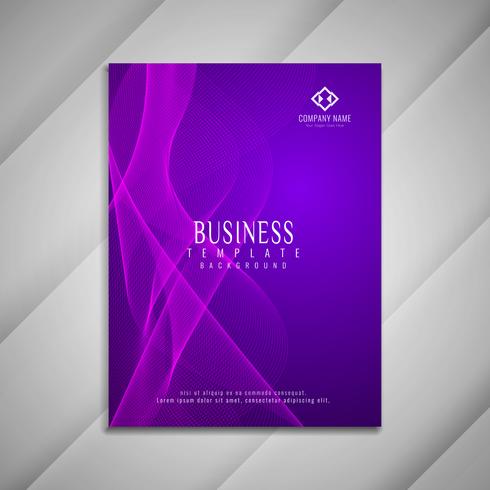 Abstract wavy business brochure template design vector