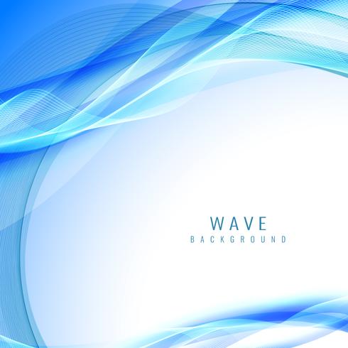 Abstract stylish blue wave background vector