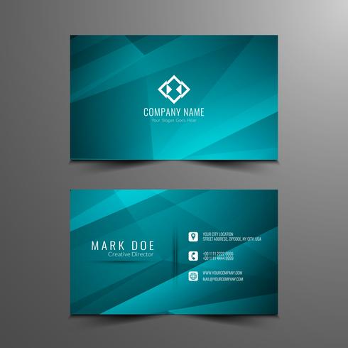 Abstract stylish geometric business card template vector
