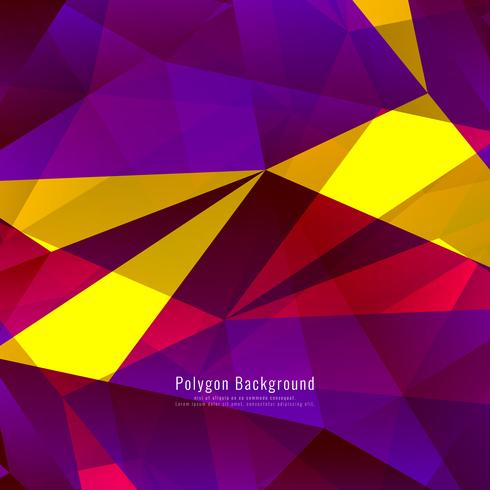 Fondo poligonal elegante colorido abstracto vector