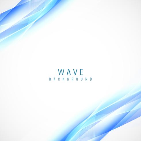 Abstract stylish blue wave background vector