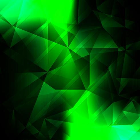 Fondo verde brillante abstracto del polígono vector