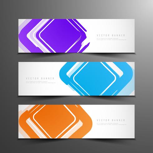 Conjunto de banners moderno abstracto vector