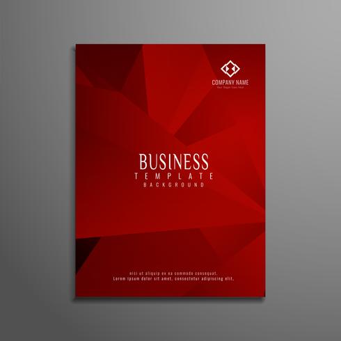 Abstract red business brochure template vector