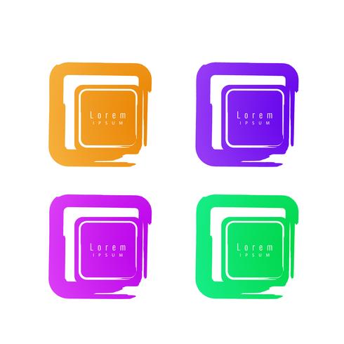 Abstract colorful banner icons badge set vector