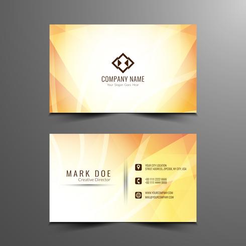 Abstract stylish business card template vector