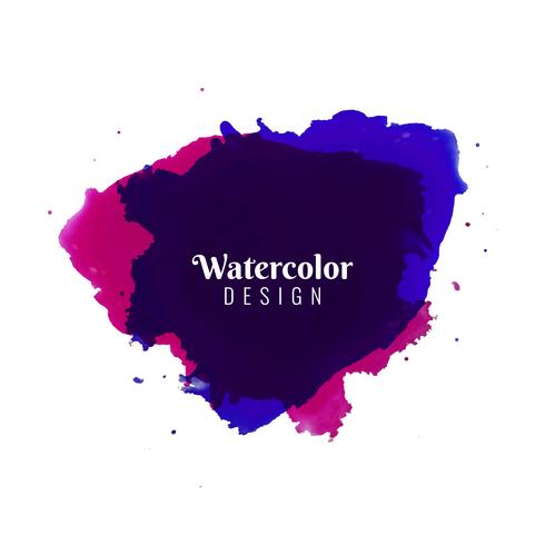 Abstract watercolor stroke design background vector