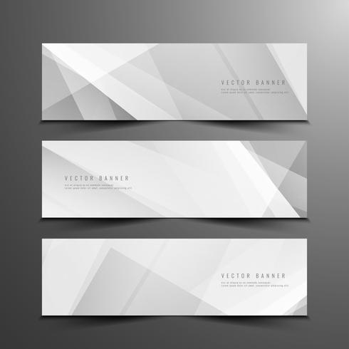 Abstract geometric modern banners set vector