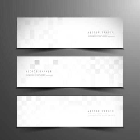 Abstract geometric modern banners set vector