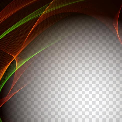 Abstract stylish wave transparent background vector