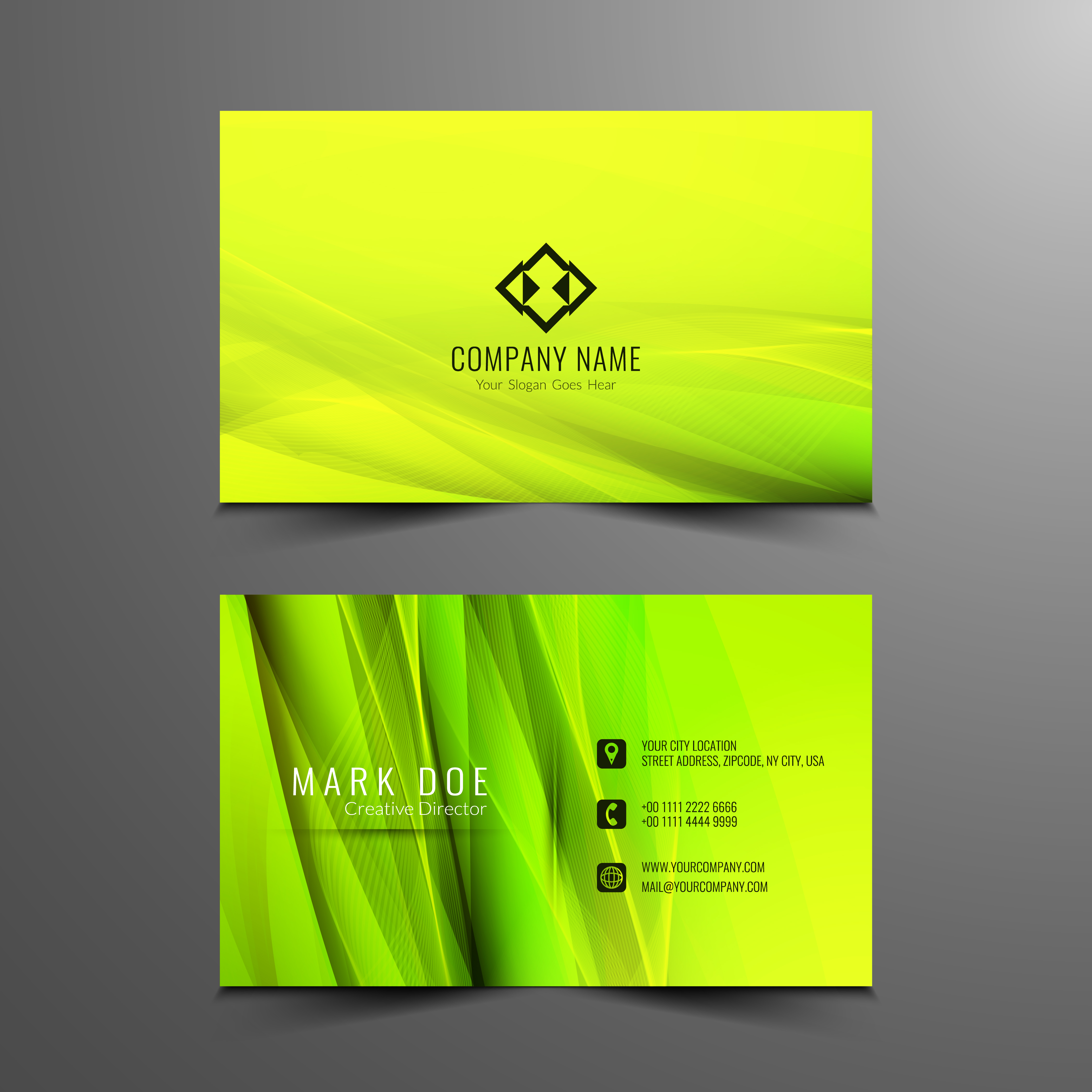 Abstract modern elegant wavy visiting card design 255954 Vector Art at