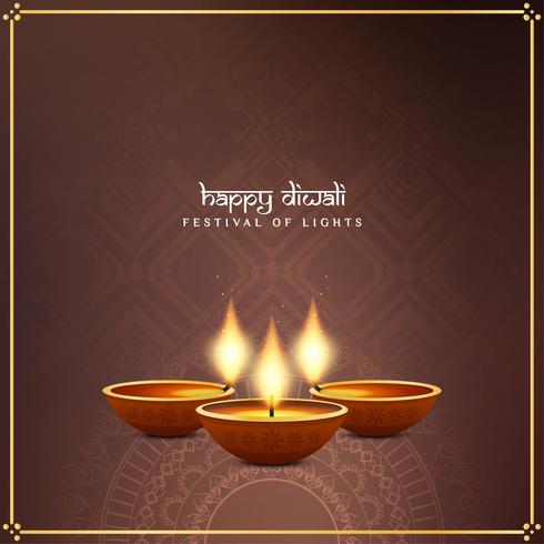 Fondo de saludo hermoso abstracto feliz Diwali vector