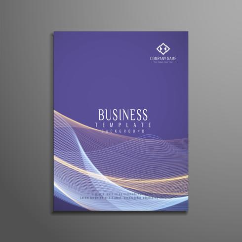 Abstract wavy elegant business brochure template vector