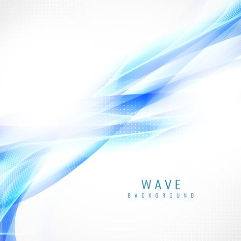 Abstract stylish blue wave background vector