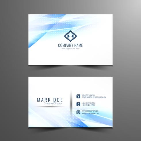 Abstract modern elegant wavy visiting card design vector