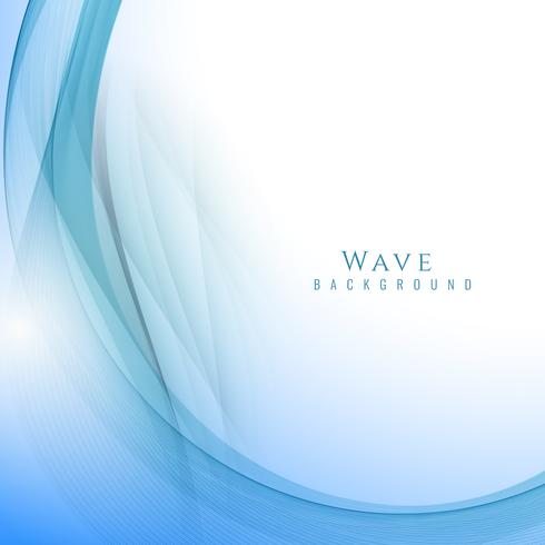 Abstract stylish blue wave background vector