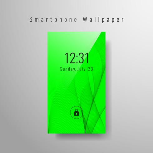 Abstract smartphone wallpaper wavy design vector