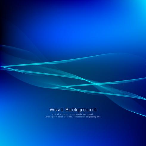 Abstract blue wave background vector