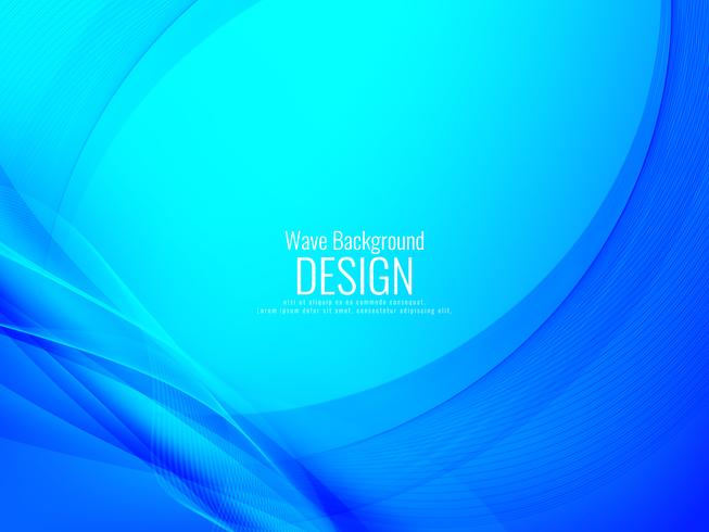 Abstract stylish blue wave background vector