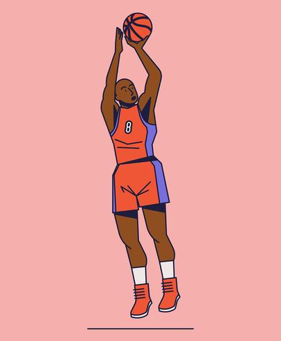 Ilustración de baloncesto vector