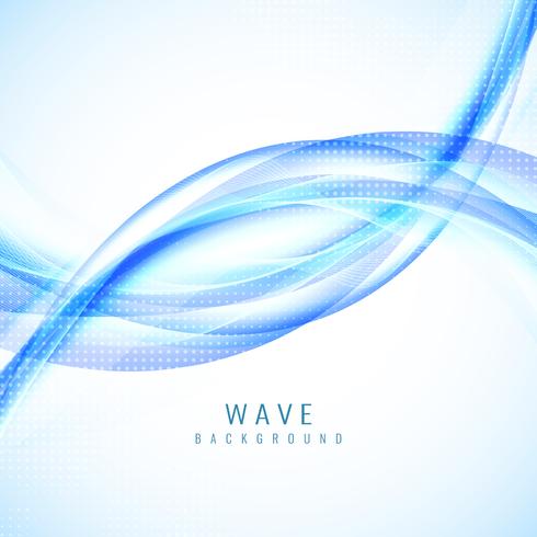 Abstract stylish blue wave background vector