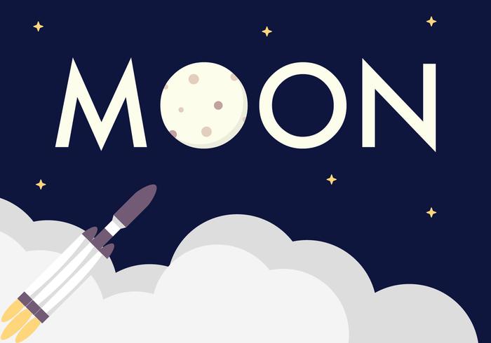 Moon Spaceship Poster  vector