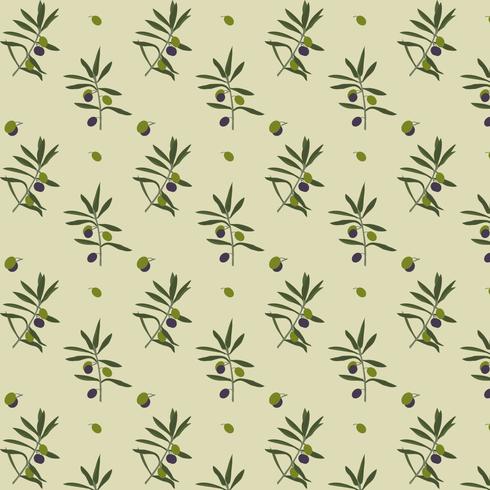 Olive Tree Pattern vector