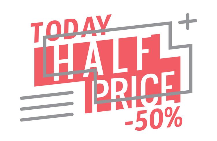 Today Half Price vector