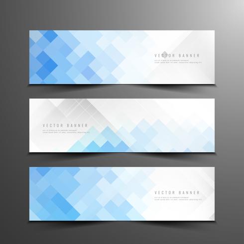 Abstract geometric modern banners set vector