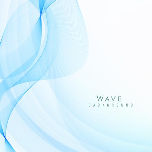 Abstract stylish blue wave background vector