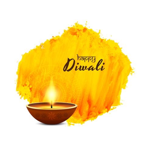 Abstract religious Happy Diwali greeting background vector