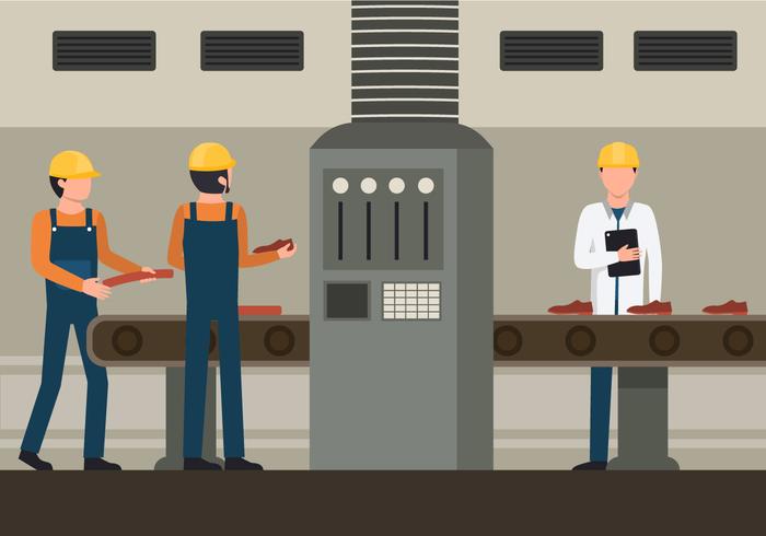 Factory Workers Illustration vector