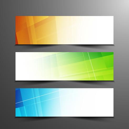 Abstract colorful banners set vector