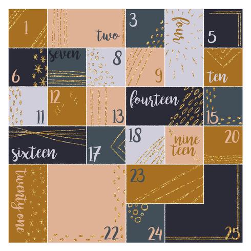 Vector Advent Calendar Template