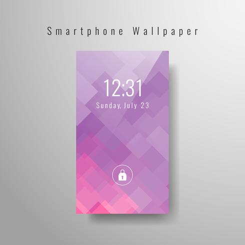 Abstract geometric smartphone wallpaper design vector