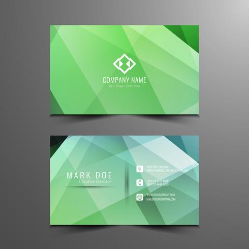 Abstract stylish geometric business card template vector