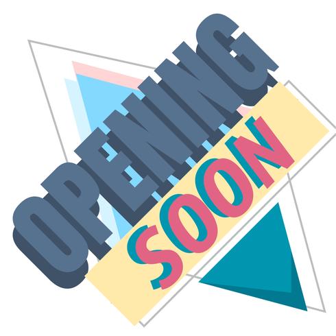 Opening Soon Sign vector