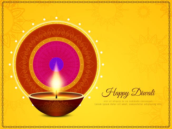 Abstract Happy Diwali religious background vector