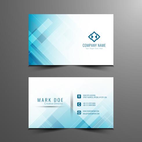Abstract stylish geometric business card template vector