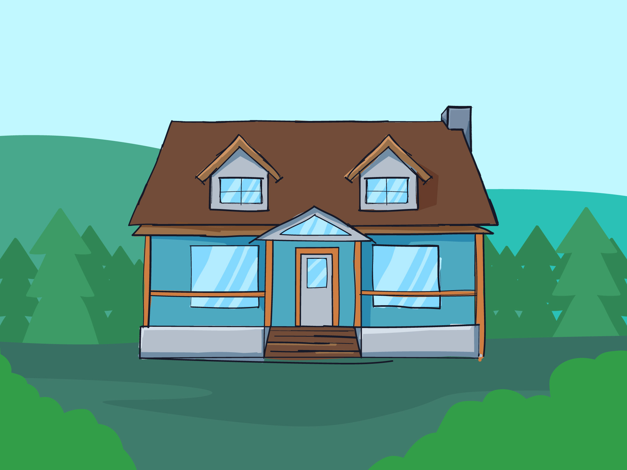 Unique House Exterior Watercolor Vectors 256411 Vector Art Unique House Exterior Watercolor Vectors 256411 Vector Art