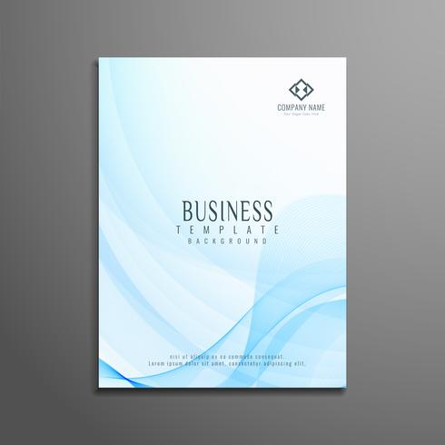 Abstract wavy business brochure template vector