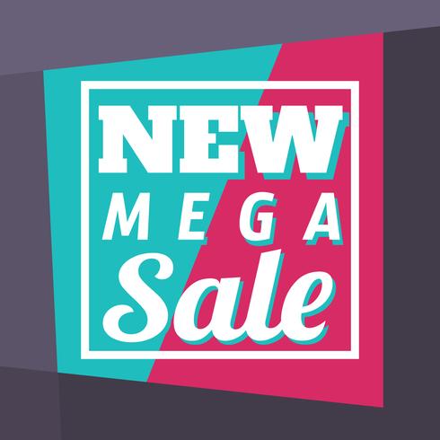 New Mega Sale vector