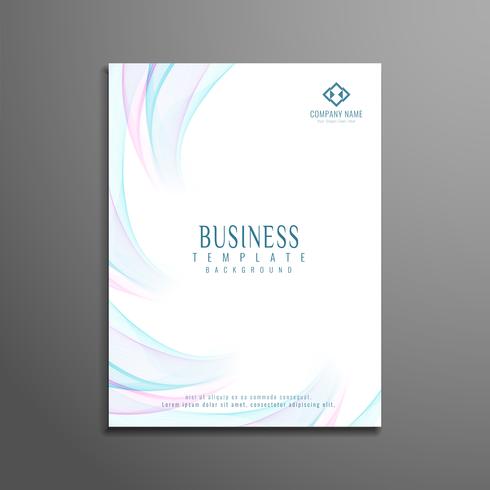 Abstract wavy business brochure template vector