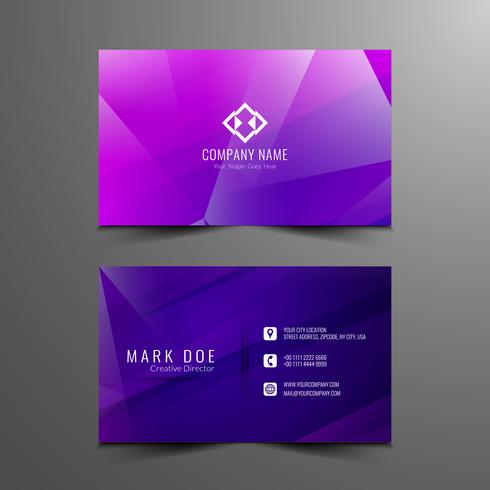 Abstract modern colorful polygonal visiting card design vector