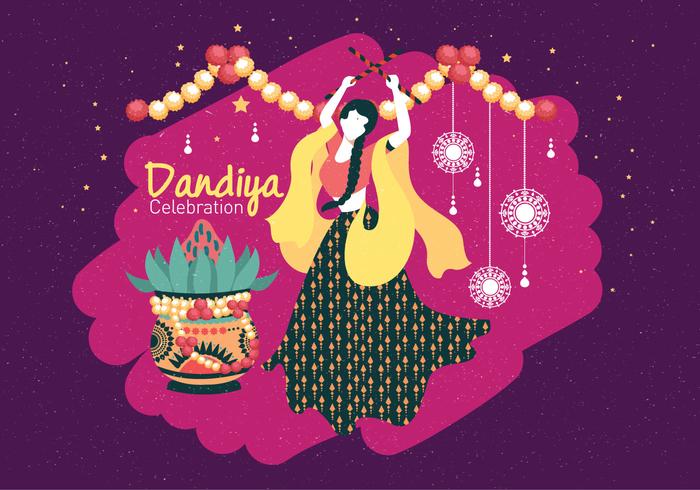 Dandiya y Garba Posters Vol 2 Vector