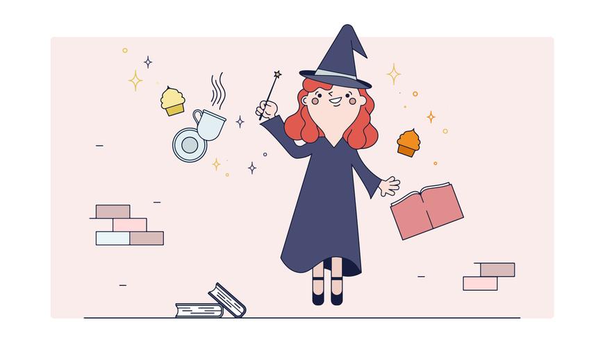 Witch Magic Tea Vector