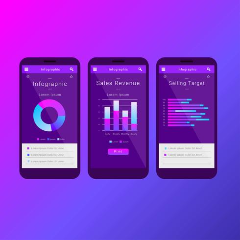 Gráfico UI Kit Concept Vector