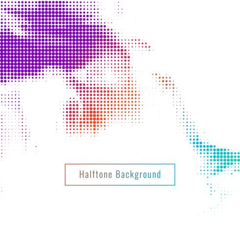 Abstract colorful halftone design background vector